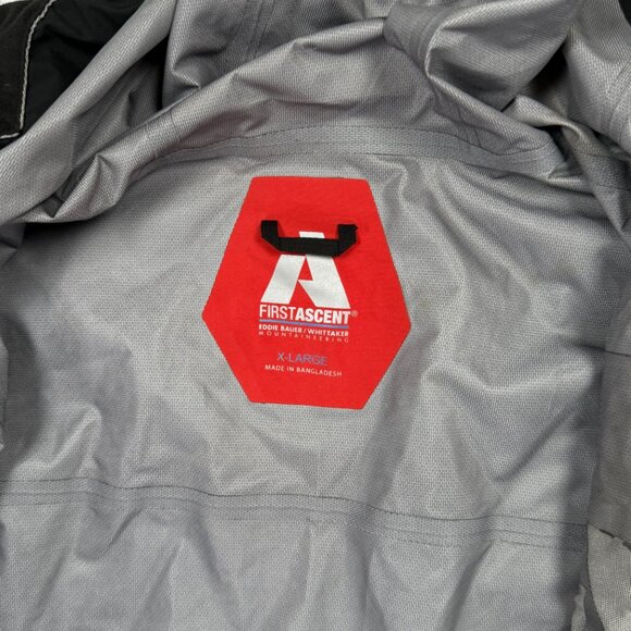 First Ascent Eddie Bauer Waterproof Softshell Jacket Black Front Zip Size XL - Picture 10 of 12